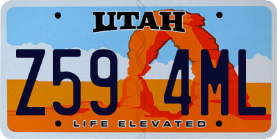 UT license plate Z594ML