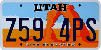 UT license plate Z594PS