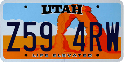 UT license plate Z594RW