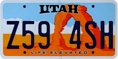 UT license plate Z594SH