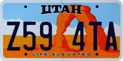 UT license plate Z594TA
