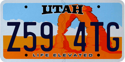 UT license plate Z594TG