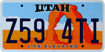 UT license plate Z594TI