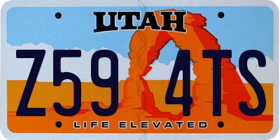 UT license plate Z594TS