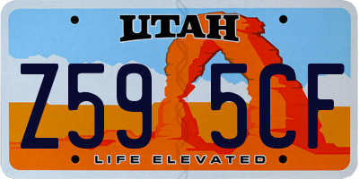 UT license plate Z595CF