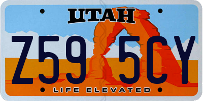 UT license plate Z595CY