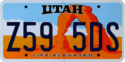 UT license plate Z595DS
