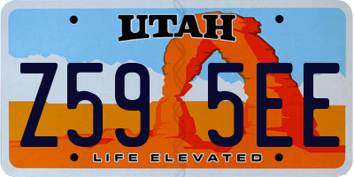 UT license plate Z595EE