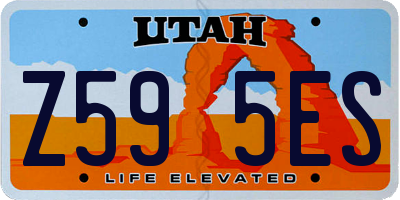 UT license plate Z595ES