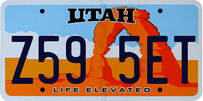 UT license plate Z595ET