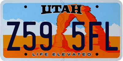 UT license plate Z595FL