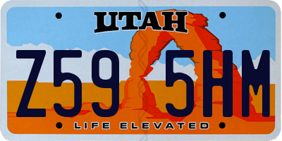 UT license plate Z595HM