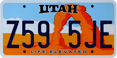 UT license plate Z595JE