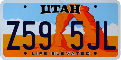 UT license plate Z595JL
