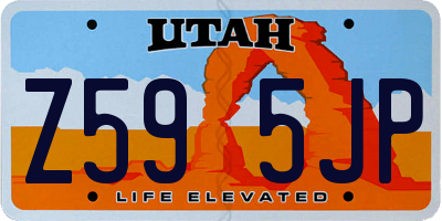 UT license plate Z595JP
