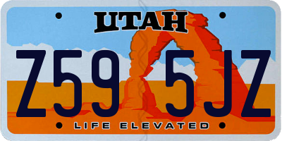 UT license plate Z595JZ