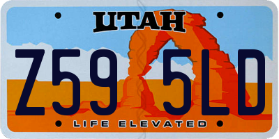 UT license plate Z595LD