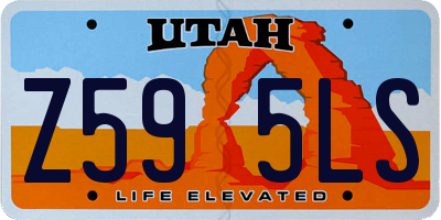 UT license plate Z595LS