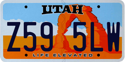 UT license plate Z595LW