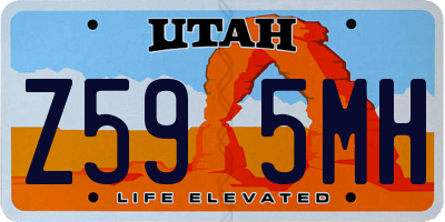 UT license plate Z595MH