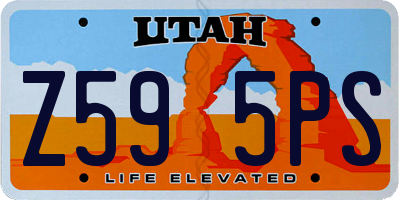UT license plate Z595PS