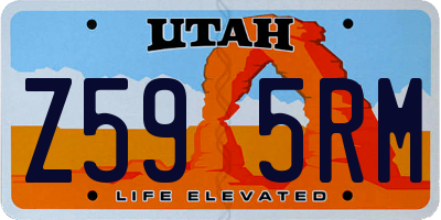 UT license plate Z595RM