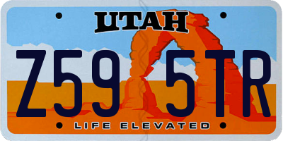 UT license plate Z595TR