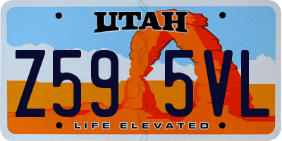 UT license plate Z595VL