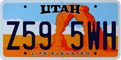 UT license plate Z595WH