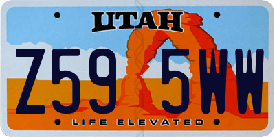 UT license plate Z595WW