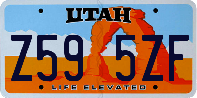 UT license plate Z595ZF