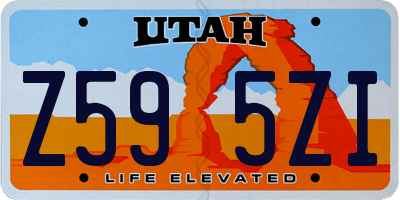 UT license plate Z595ZI
