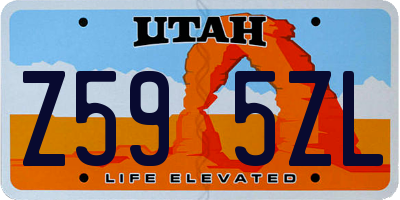 UT license plate Z595ZL