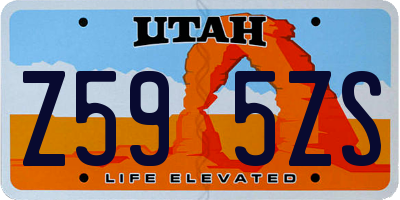 UT license plate Z595ZS