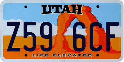 UT license plate Z596CF