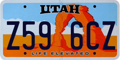 UT license plate Z596CZ