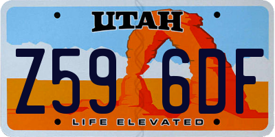 UT license plate Z596DF