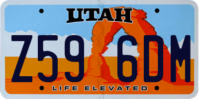 UT license plate Z596DM
