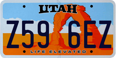 UT license plate Z596EZ