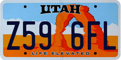 UT license plate Z596FL