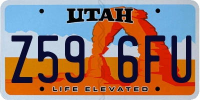 UT license plate Z596FU