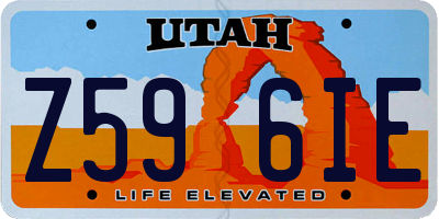 UT license plate Z596IE