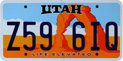 UT license plate Z596IQ