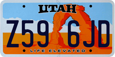 UT license plate Z596JD