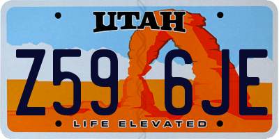 UT license plate Z596JE