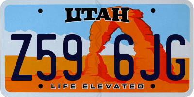 UT license plate Z596JG