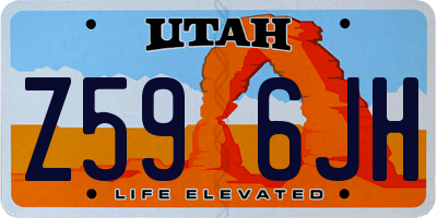UT license plate Z596JH
