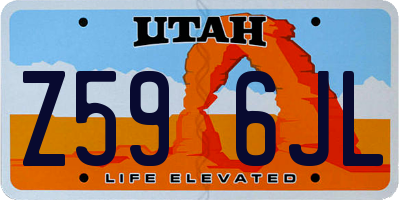 UT license plate Z596JL