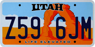 UT license plate Z596JM