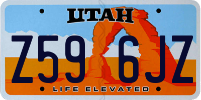 UT license plate Z596JZ